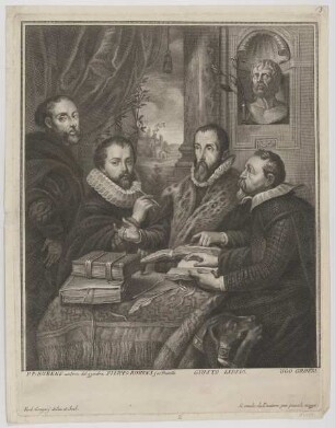 Bildnisse des P. P. Rubens, des Filippo Rubens, des Giusto Lipsio und des Ugo Grozio