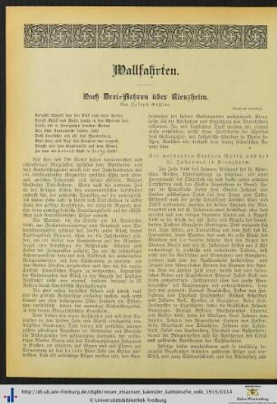 Nach Drei-Ähren über Kienzheim.