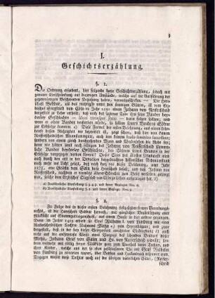 I. Geschichtserzählung §. 1. - 17.