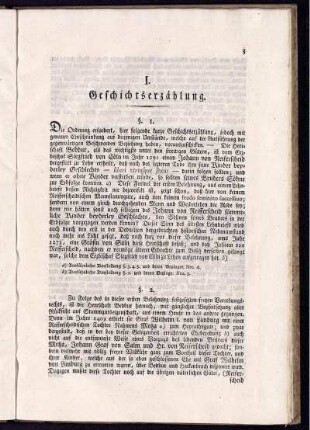 I. Geschichtserzählung §. 1. - 17.