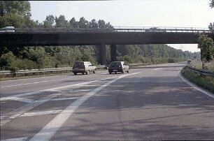 Einfahrt West zu Hauptfahrbahn West (Karlsruhe Richtung Basel)