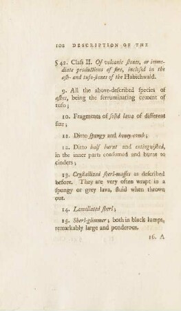 § 42. Class II. Of volcanic stones, ...