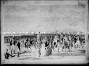 Darstellung von Truppen der fränkischen Inspektion 1806 nach Wilhelm von Kobell