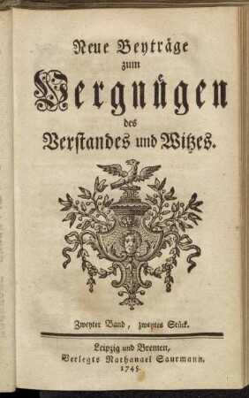 Zweyter Band, zweytes Stück.