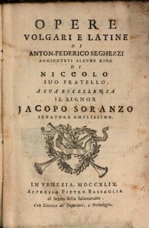Opere volgari e latine