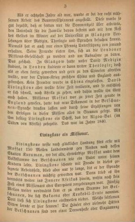 Livingstone als Missionar