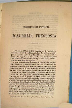 Observations sur l'épitaphe d'Aurélia Theodosia