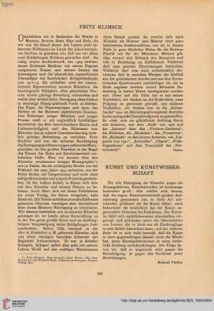 39: Kunst und Kunstwissenschaft