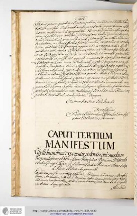Caput tertium manifestum