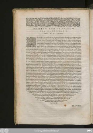 Scriptum Publice Propositum VII. Decembris, Anno M. D. LXXIIII.