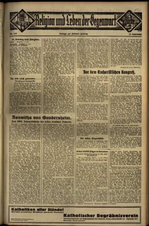 Dritte Ausgabe vom Sonntag, den 23. September 1934.