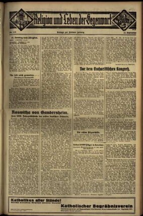 Dritte Ausgabe vom Sonntag, den 23. September 1934.