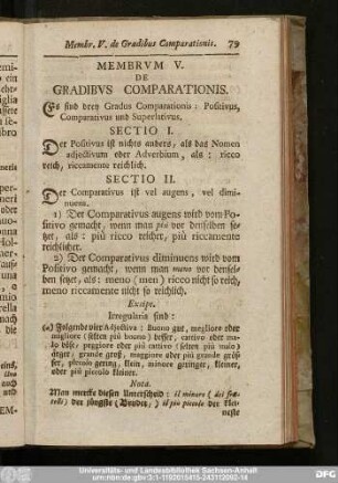 Membrum V. De Gradibus Comparationis.