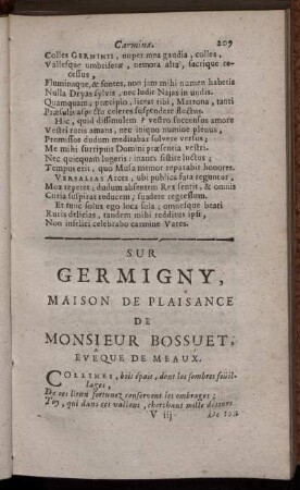 Sur Germigny, Maiso de Plaisance [...].