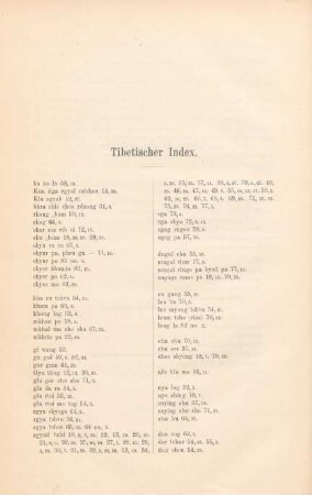Tibetischer Index