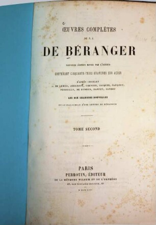 Oeuvres complètes de P. J. de Béranger, 2