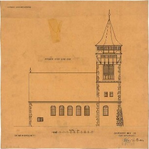 Fischer, Theodor; Unterrombach; Kirche - Südost (Ansicht)