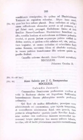 Anno Salutis per J. C. Recuperatae MDCXXXIX. Calendis Januarii.