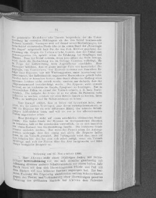 Sitzung am 27. November 1900.