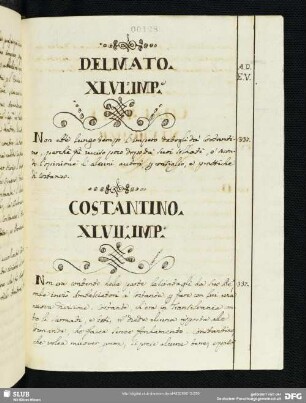 Costantino. XLVII.o Imp.e