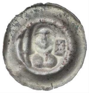 Fundmünze, Hohlpfennig (Sargpfennig), ca. 1350 - 1400