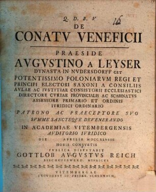 De conatu veneficii