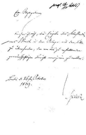Einlage Brief: Briefe