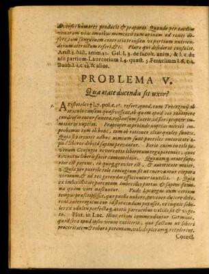 Problema V. Quaetate ducenda sit uxor?