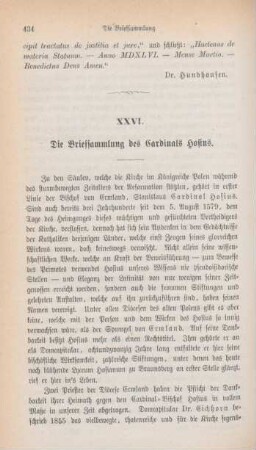 434-442 Die Briefsammlung des Cardinals Hosius