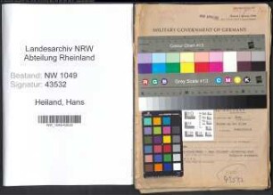 Entnazifizierung Hans Heiland , geb. 01.09.1897 (Baecker)