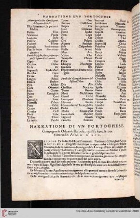 Narratione di un portoghese [...]