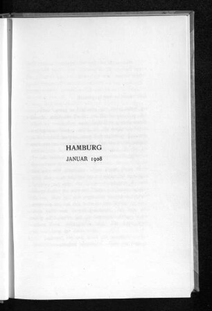 Hamburg Januar 1908