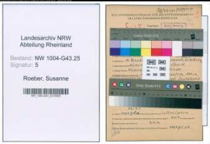 Entnazifizierung Susanne Roeber , geb. 12.01.1912 ()