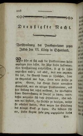 Dreyßigste Nacht.