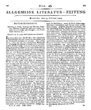 Beyträge zur Pflanzen-Anatomie, Pflanzen-Physiologie und einer neuen Charakteristik der Bäume und Sträucher etc. (Beschluß der im vorigen Stück abgebrochenen Recension.)