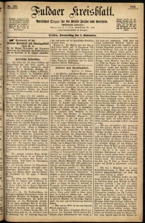Ausgabe vom Donnerstag, den 01. November 1883.