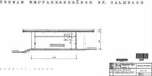 Calmbach: Neubau EG - Schnitt durch die Halle Empfangsgeb.