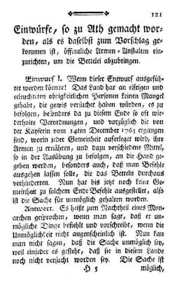Einwürfe, so zu Ath gemacht worden, [...]