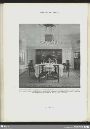 Speisezimmer aus poliertem Zitronenholz mit Einlagen