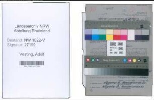 Entnazifizierung Adolf Vesting , geb. 27.01.1909 (Mechaniker)