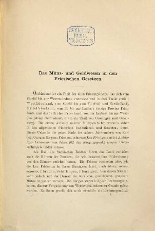 Die Münzen Ostfrieslands : hrsg. von Tergast, 1