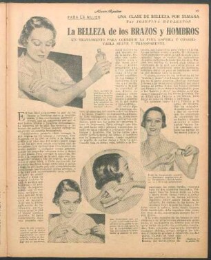 La belleza de los brazos y hombros : Una clase de belleza por semana