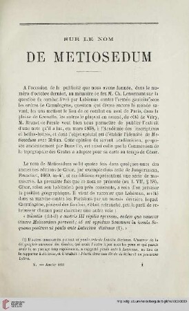 Sur len nom de Metiosedum