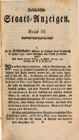 Holländische Staats-Anzeigen. 3. 1785
