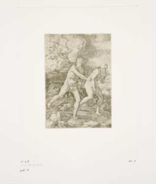 Vertreibung aus dem Paradies, Blatt 4 der Folge "Geschichte von Adam und Eva"