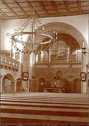 Fischer, Theodor; Gaggstatt; Ev. Kirche - Innenansicht zur Apsis