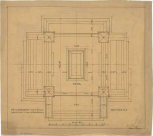 Pfann, Paul; Nürnberg; Prinzregent-Luitpold-Denkmal - Grundriss