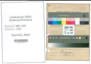 Entnazifizierung Albert Nyenhuis , geb. 10.06.1906 (Postkraftfahrer)