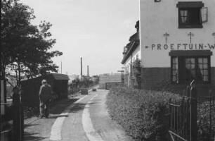 Proeftuin Westerland : Einfahrt mit Hauptgebäude und Gewächshäusern im Hintergrund