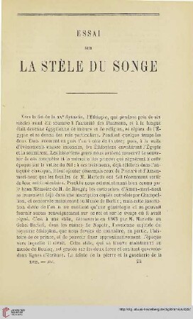 N.S. 17.1868: Essai sur la stèle du songe
